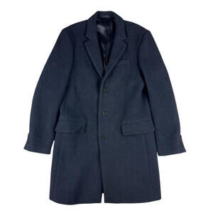 Club Monaco Wool Blend Overcoat Manteco Fabric Navy Size US 38